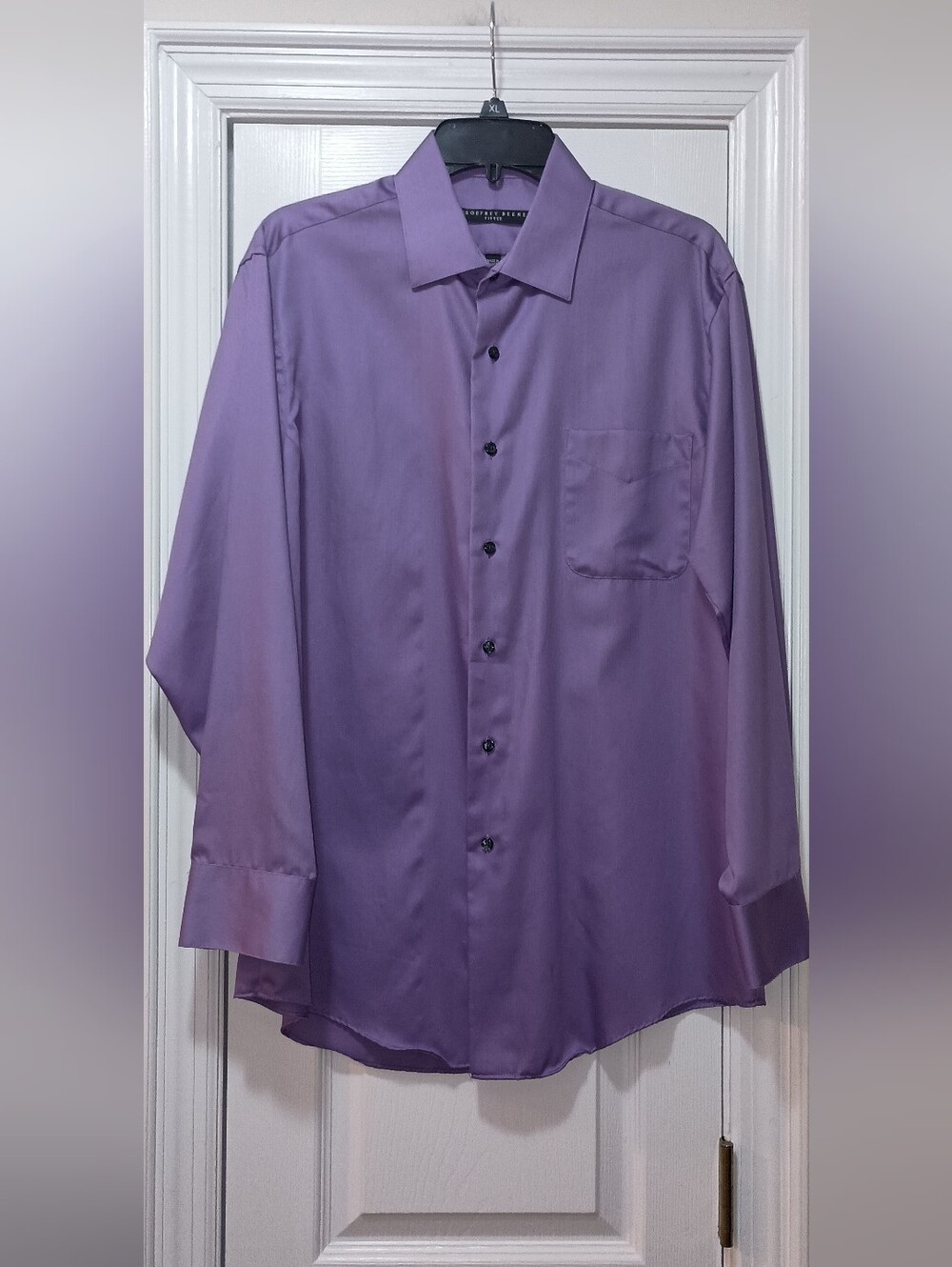 Men's Purple Dress Shirt - Classic Long Sleeve size 16
